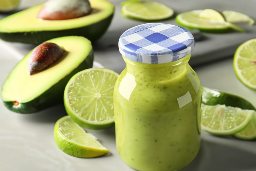 healthy avocado lime salad dressing